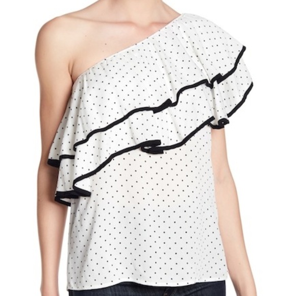Ro & De Tops - Ro & De | Polkadot Off Shoulder Ruffle